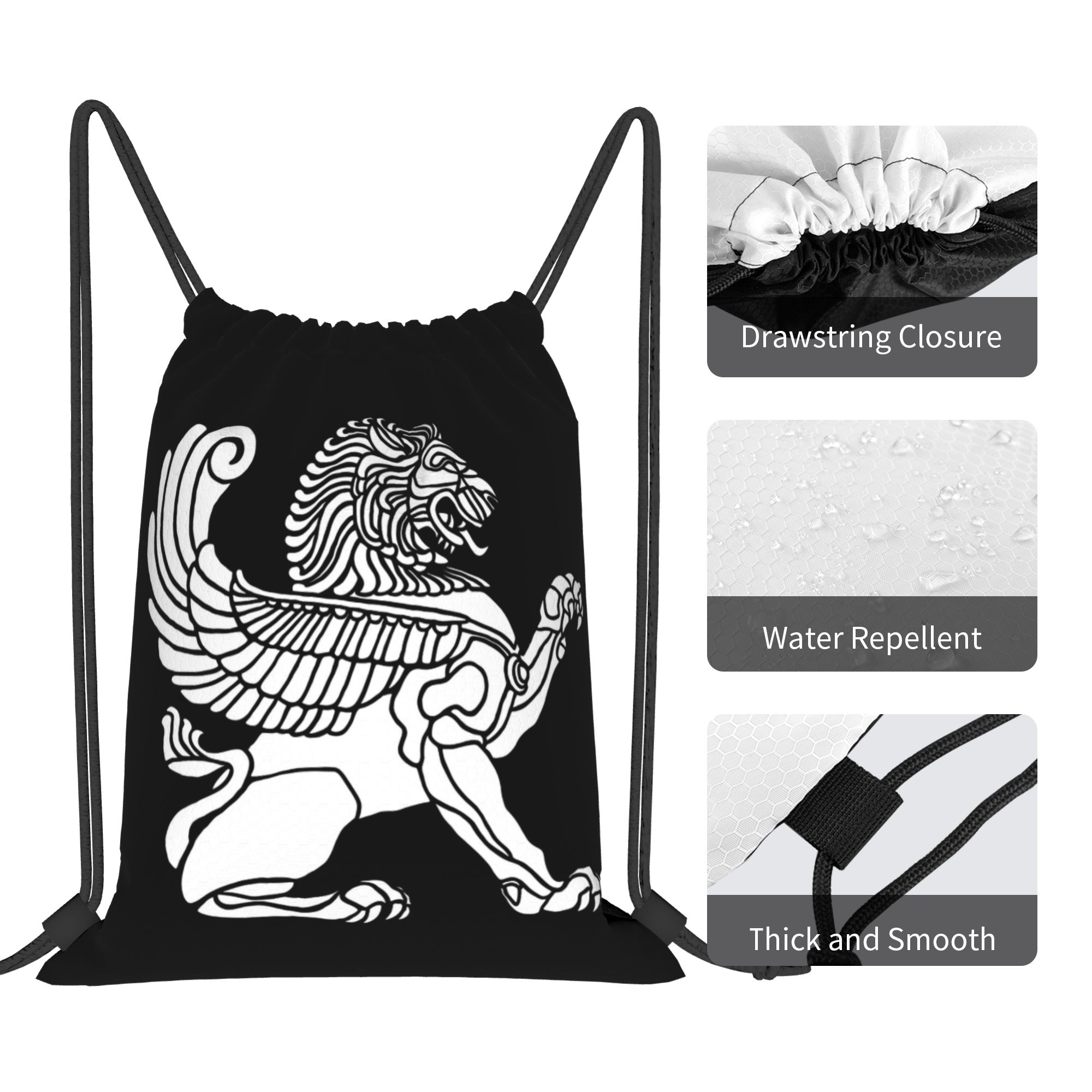 Mochila con cordón con diseño  - Drawstring Gym Bag reseña y precio