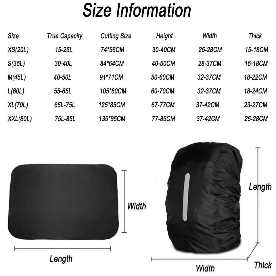 KoKossi 1 Uds 25-80L mochila c - Rain Cover Backpack reseña y precio